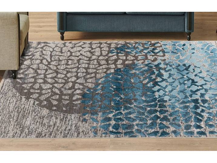 Teppich KAYOOM Dilan 400 , blau, B:80cm H:5mm L:150cm, Polyester, Teppiche, Teppich
