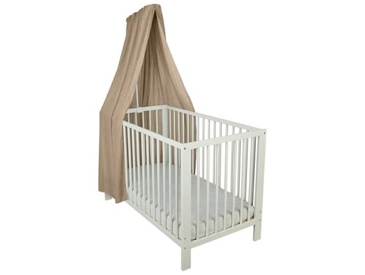 Sterntaler Betthimmel, luftiger Gaze-Stoff, leichter Baby-Betthimmel für Kinderbett, dekorativ und atmungsaktiv, 160×300×0,5 cm, lichtbeige