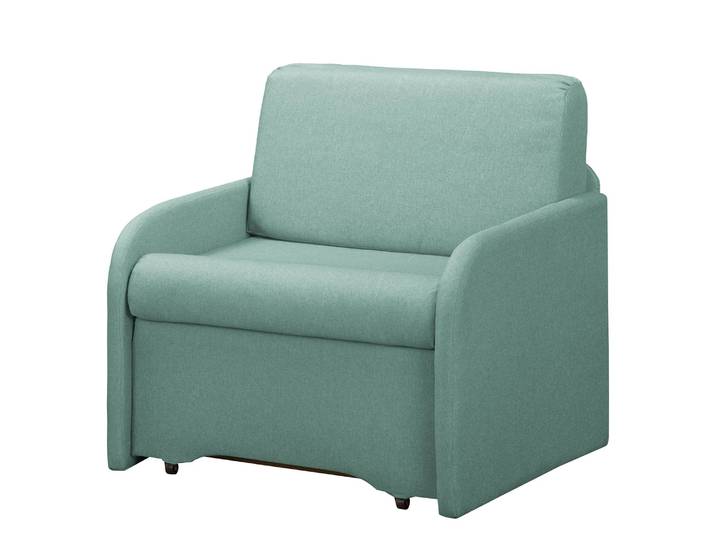 Schlafsessel Disley II Blau/Babyblau Webstoff mit Armlehnen 90 x 84 x 84cm