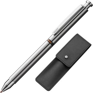 Lamy Schreibset st twin pen 645, Multifunktionsstift mit Radiertip und Lederetui