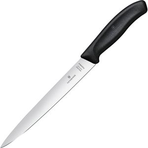 Victorinox Filetiermesser Swiss Classic, für Fleisch und Fisch, 20 cm Edelstahlklinge, flexibel, mit Kunststoffgriff