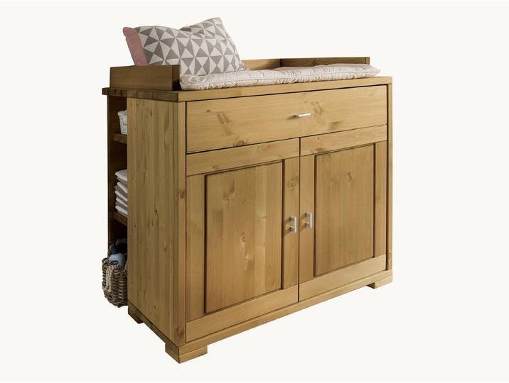 Wickelkommode Piccolino - H99xB100xT80 cm - weiß-lasiert