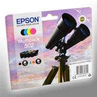 4 Epson Tinten C13T02V640 Multipack KCMY 502