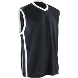 Spiro, Herren, Sportshirt, Men's Basketball Quick Dry Top (3XL), Mehrfarbig, Weiss, Schwarz