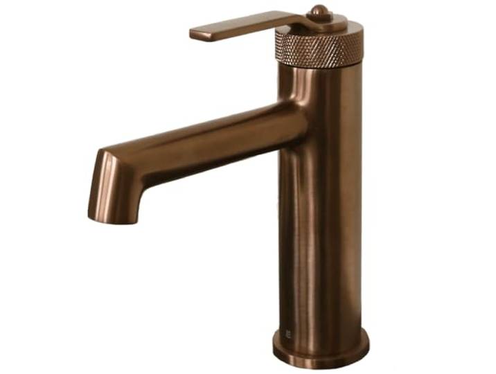 Essebagno Molette mitigeur lavabo bas cuivre brossé