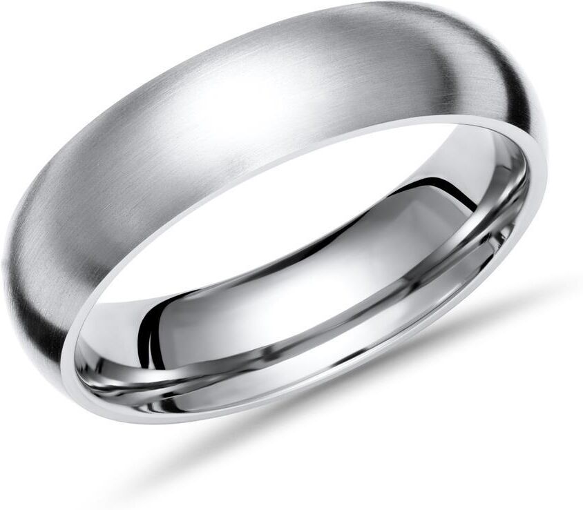 Unique Moderner Ring Titan 6mm Breite matt silber