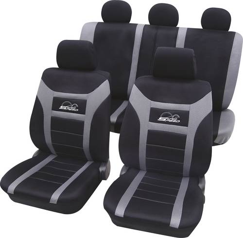 HP Autozubehör 22916 Sitzbezug Polyester Anthrazit Fahrersitz, Beifahrersitz, Rücksitz