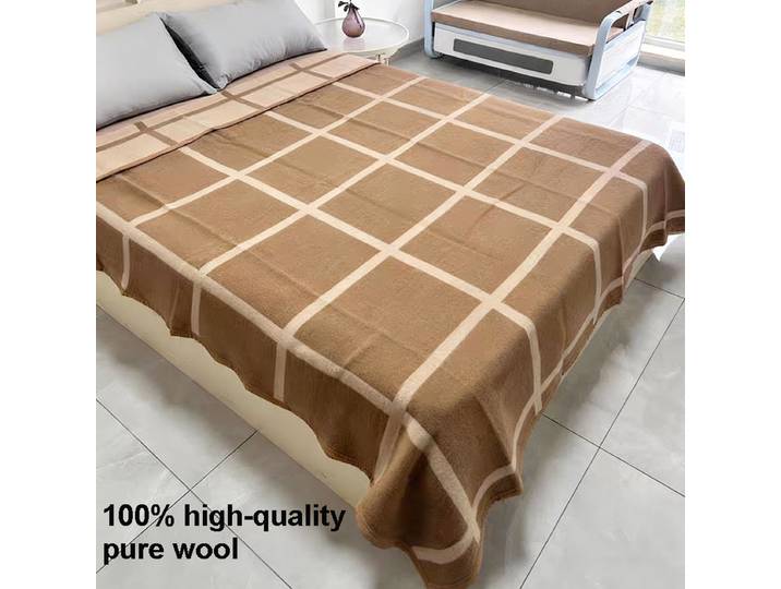 Couverture en laine épaisse 100%, couverture d'hiver en laine, Double, grande taille, couette chaude, Camping, dortoir, canapé, hôtel, 1.5x2/1.8x2/2x2.2m
