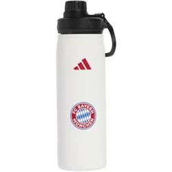 adidas FC Bayern München Metall Trinkflasche 2026/27 KT3405 - white/better scarlet