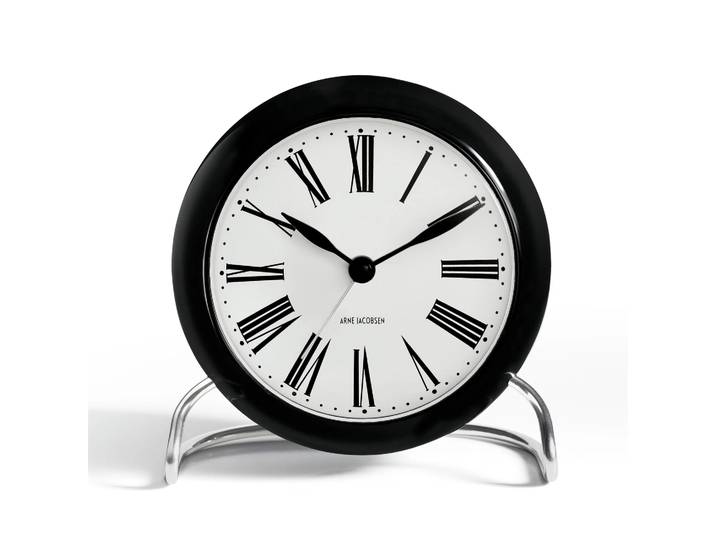 Arne Jacobsen Clocks Horloge de table AJ Roman noir