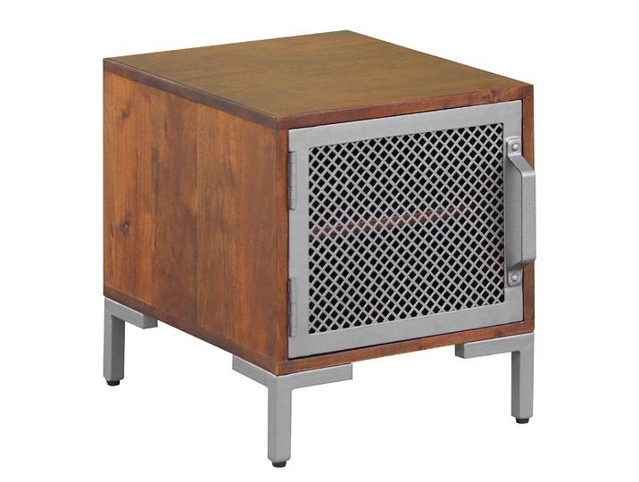 Chevet en bois massif Kalviai 1 porte 35 x 40 x 40cm Marron/Acacia