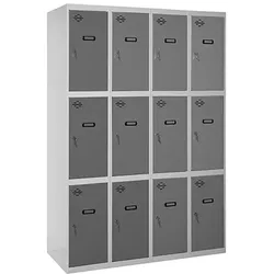 SimonRack Spind Schrank, Metallschrank, Schließfachschrank, Schloss, 4 Abteile, 1800x1600x500 mm  - Simonlocker