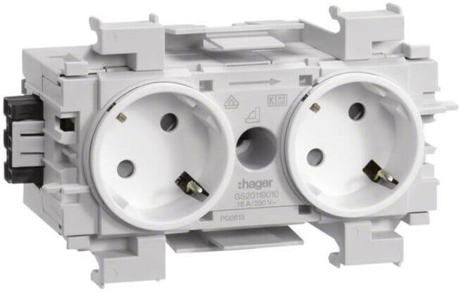 Tehalit Prise double 45° blanc trafic GS20119016 (GS20119016)