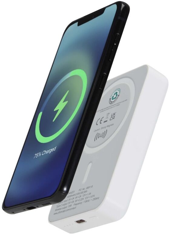 Batterie de secours à personnaliser magnétique 10 000 mAh Acrab blanc