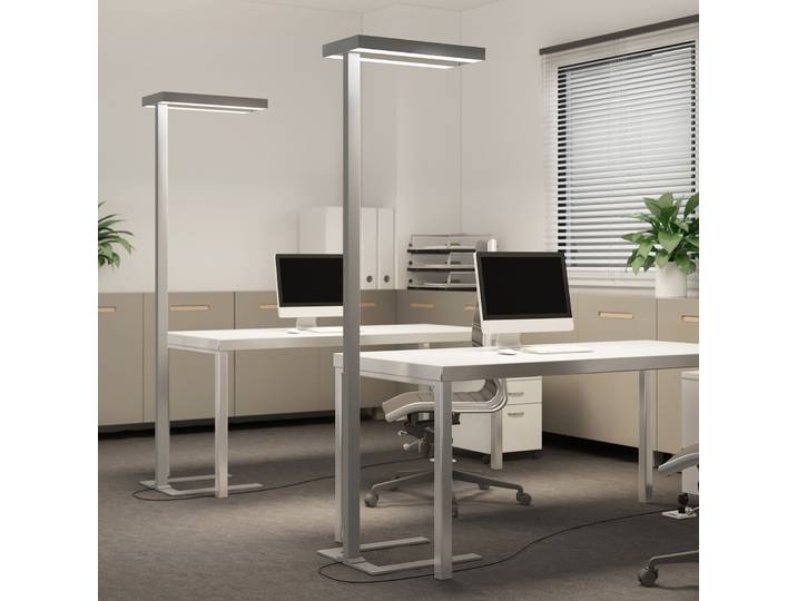 Logan LED Lampadaire w/Sensor Silver - Arcchio Logan Ultra - Bureau / espaces de travail - Moderne - Aluminium - À ampoule unique
