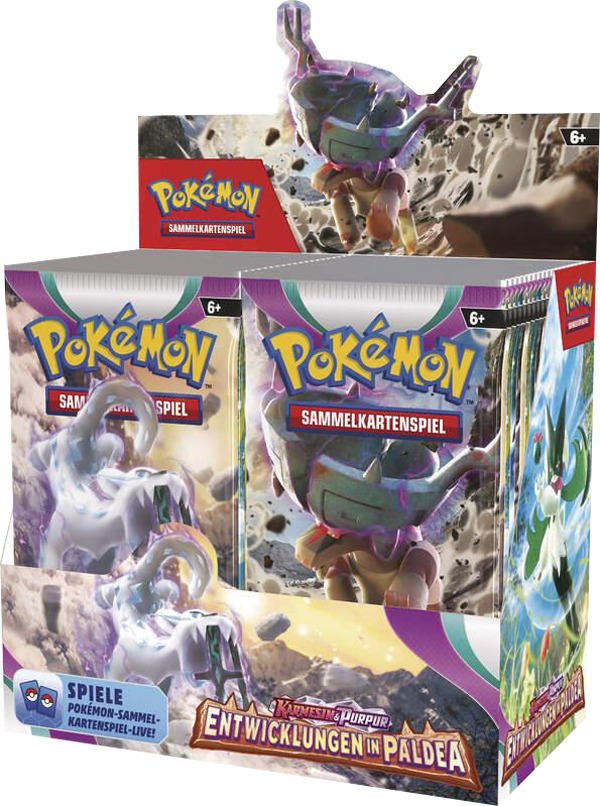 Pokemon Karmesin & Purpur Entwicklungen in Paldea Booster Display deutsch