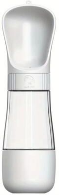 Uplift Treasures Portable Dog Water Bottle With Bowl white 320 And 150 Ml