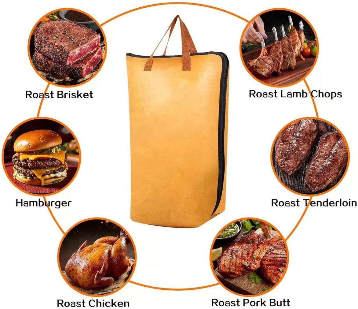 INF BBQ Isolierte Thermotasche - DuPont Tyvek Papier kompatibel mit Aluminiumfolie Futter, Faltbarer Wasserdichter L