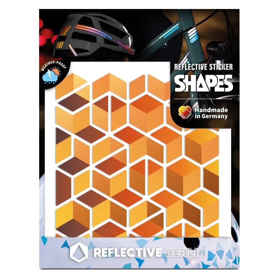 Reflective Berlin Shapes Reflexaufkleber Cube Honig Einheitsgrösse (CUBE HONIG)