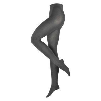 Strickstrumpfhose ESPRIT "Plain", Damen, Gr. 38, schwarz rock, Obermaterial: 66% Baumwolle, 17% Wolle, 16% Polyamid, 1% Elasthan, unifarben, Strumpfhosen, blickdicht, feuchtigkeitsregulierend, atmungsaktiv