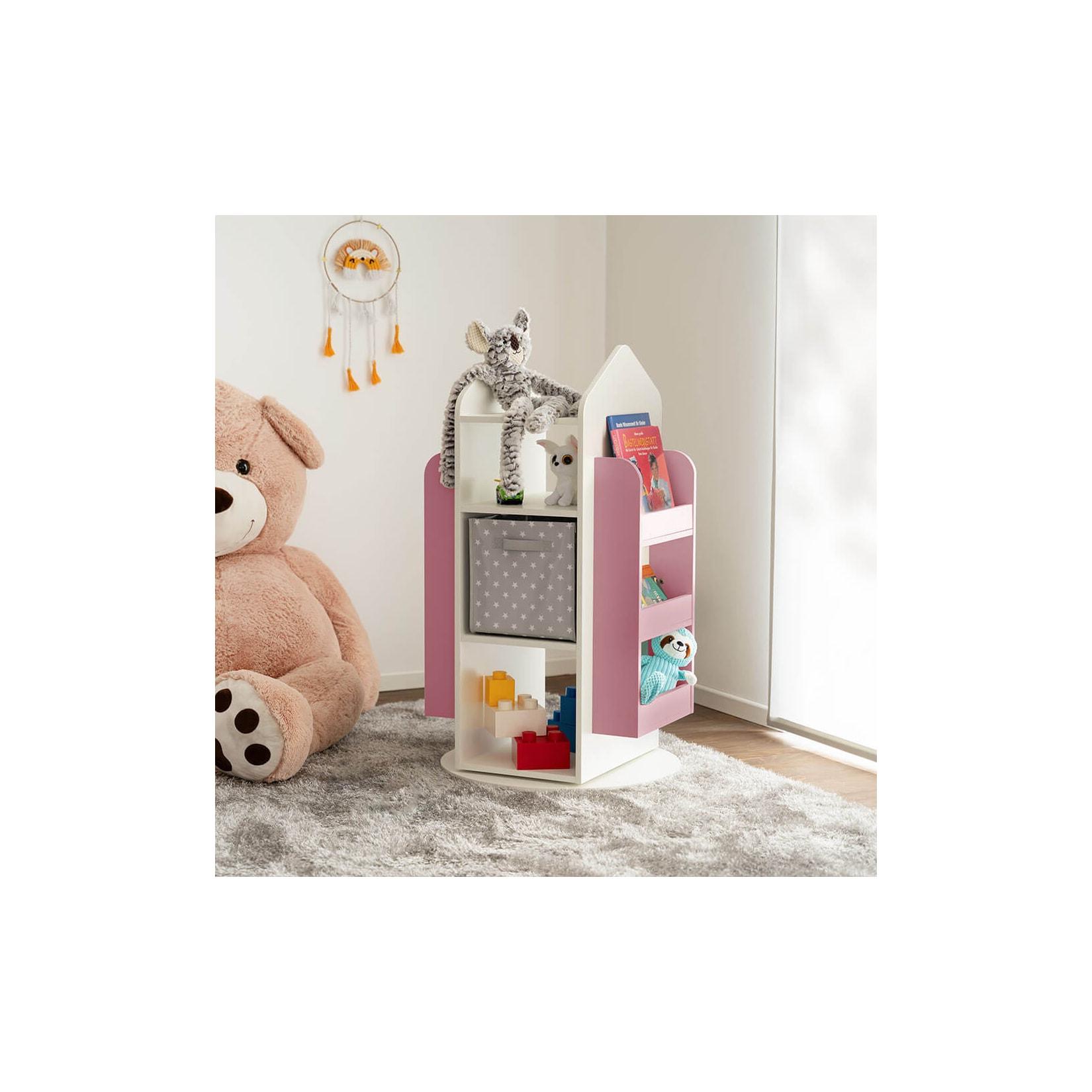 HOME DELUXE Kinderregal drehbar JUNA - 60 x 60 cm Pink