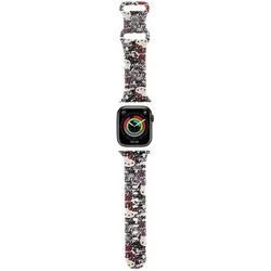 Hello Kitty Silicone Tags Graffiti - Armband für Apple Watch 38/40/41 mm (beige)