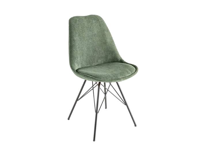 Design Esszimmerstuhl „Scandinavia“ Cordbezug Grün/ Schwarz Invicta Interiors