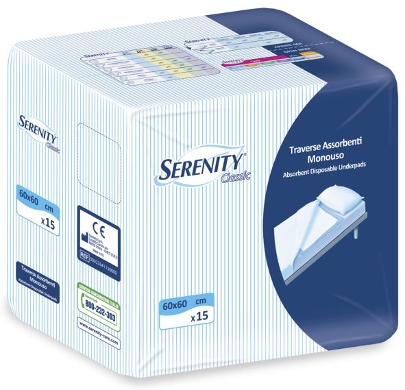 SERENITY SpA Serenity Classic Traversa Super 60 x 60 cm, 30 Pezzi
