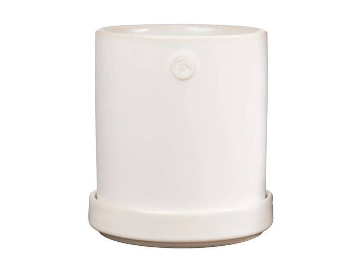 ERNST Ernst pot avec soucoupe Blanc, Ø10x11 cm