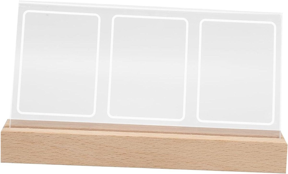 Transparante Acryl Fotolijst met Ingebouwde Verlichting voor 3 Inch Foto's
