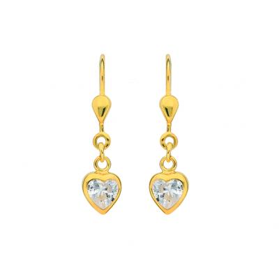 Paar Ohrhänger ADELIA´S "Ohrhänger Ohrringe 333 Gold ( 8K ) mit Zirkonia", gold, Ohrringe, Damen, Damen, Gold, Goldohrringe