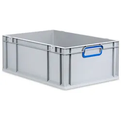 PROREGAL Eurobox NextGen Color | HxBxT 22x40x60cm | 44 Liter | Griffe blau geschlossen | Verstärkter Boden | Eurobehälter