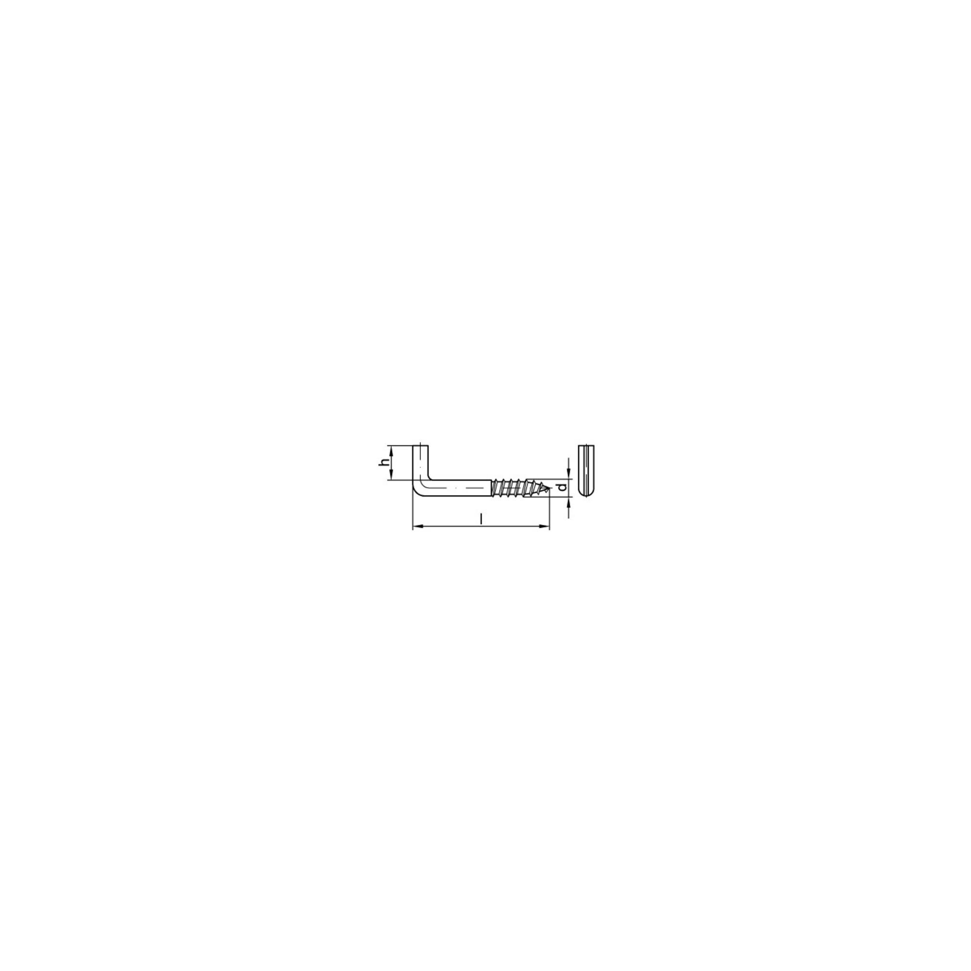 Schlitzschraubhaken 60x10 Stahl galvanisch verzinkt ; Industrial Quality Supplies (881390100052060)