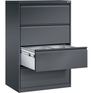 CP-Möbel Hängeregisterschrank Acurado C2000, 2-bahnig, 4 Schübe, anthrazit