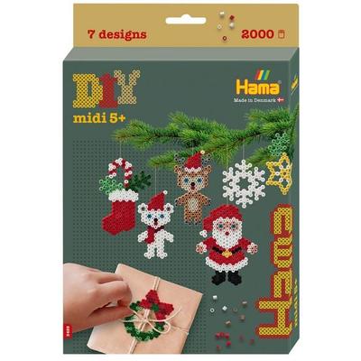 Hama 3455 - DIY Bügelperlen Midi 5+, Motiv Weihnachtszauber, Geschenkpackung, 2000 Stück