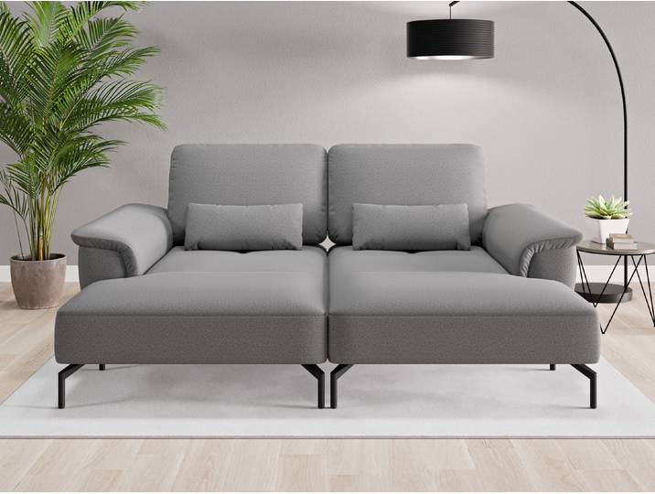Loveseat Tokio - Grau (Schiefergrau) - Softwolle