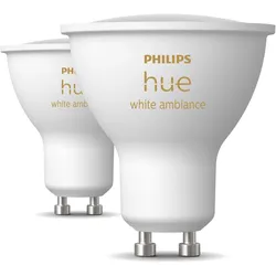 Philips Hue, Leuchtmittel, White Ambiance (GU10, 400 lm, 2x)