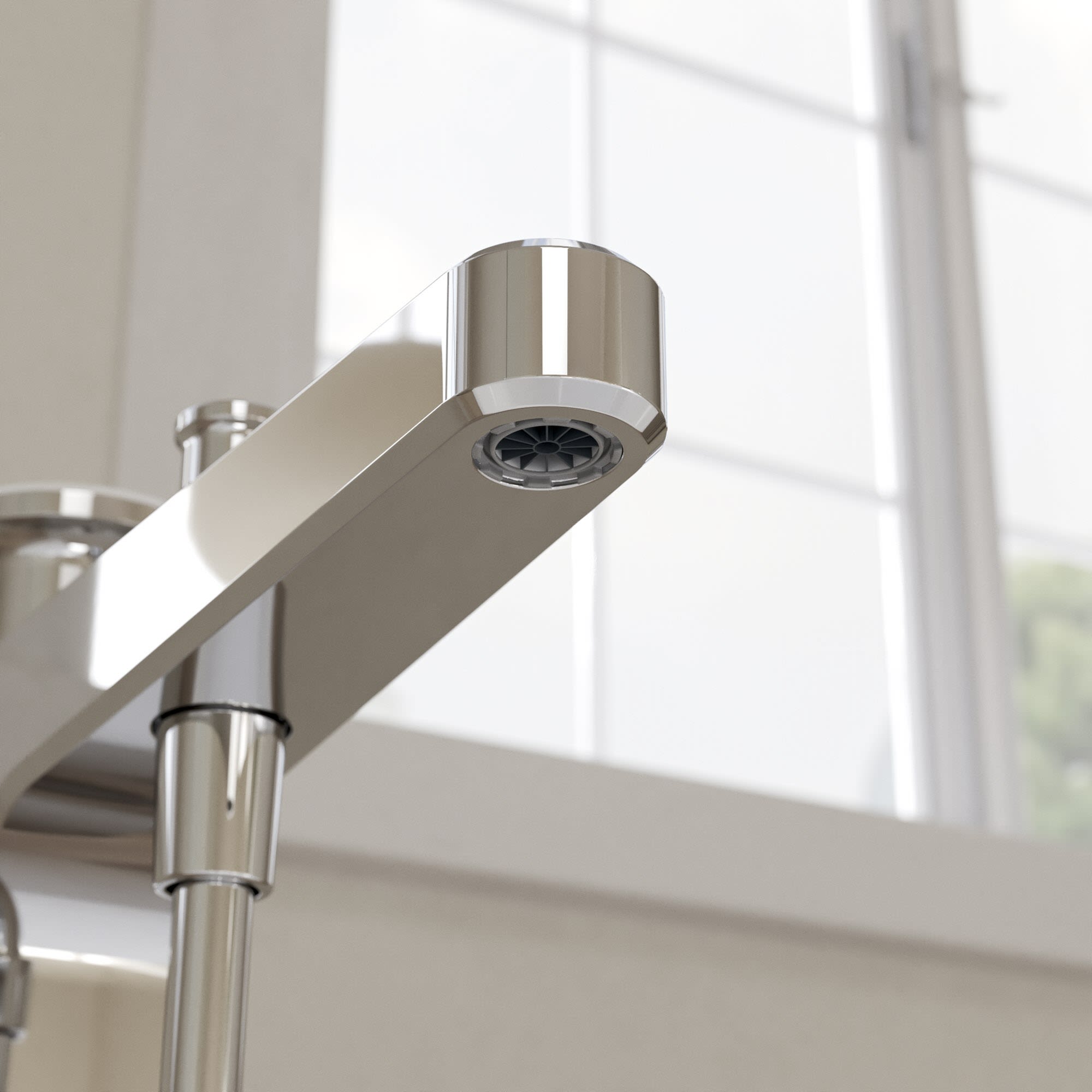 Villeroy & Boch Vea Einhebel-Badewannenarmatur mit Keramik-Plättchen im Hebel, bodenstehend, Badarmaturen, TVT11700100261, chrom