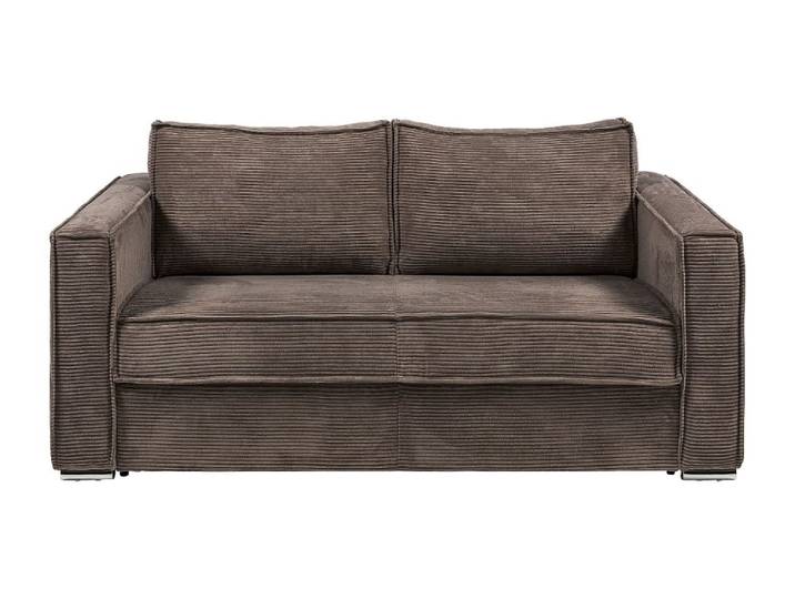 Canapé convertible velours 4 places marron}