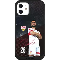 Nivocase Handyhülle für Apple iPhone 12 Hülle NIVOpure Case Schwarz Offizielles Lizenzprodukt VfB Stuttgart (Apple iPhone 12), Smartphone Hülle, Schwarz