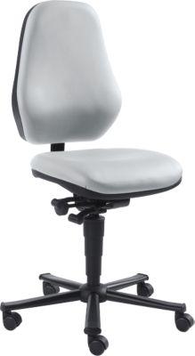 Labordrehstuhl LEANOS 9138, Kunstleder, grau
