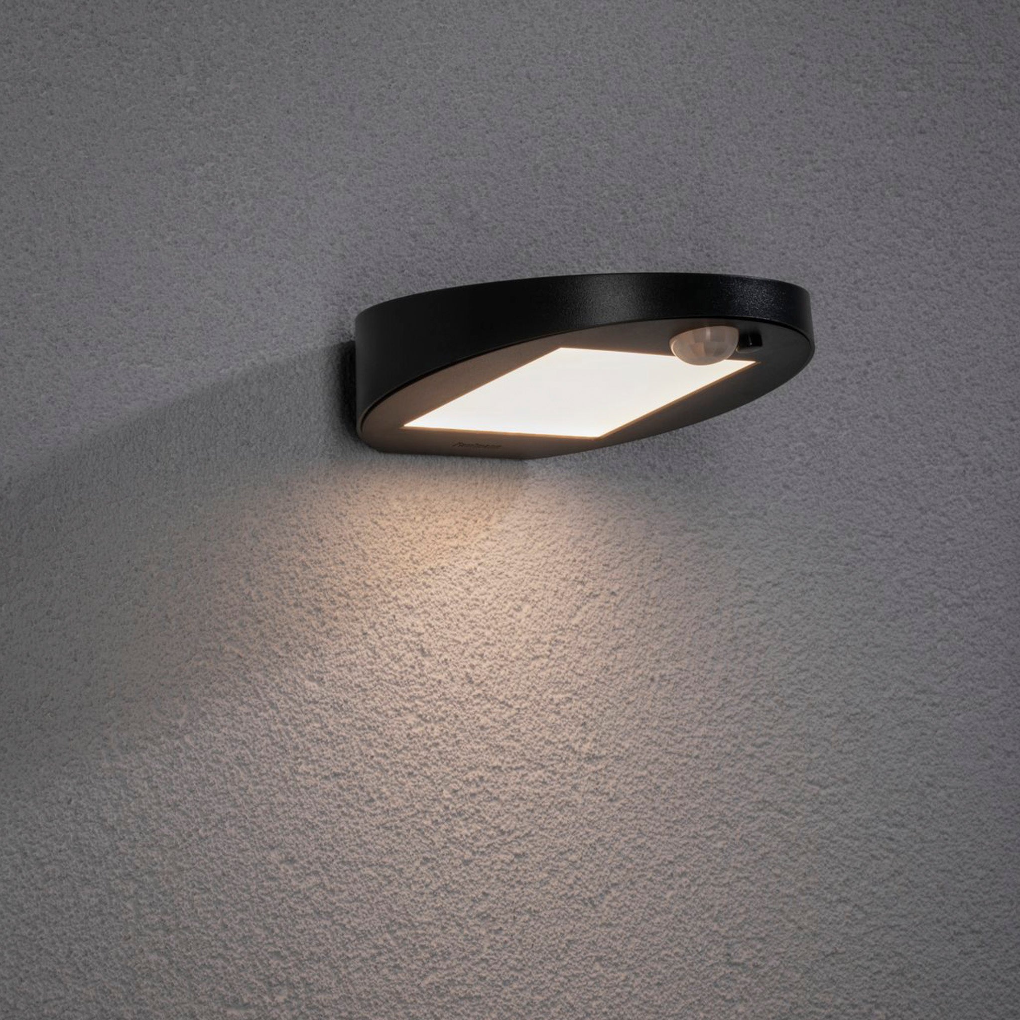 Paulmann - Outdoor Ryse 1.2W LED Solar Wall Light with Motion Detection in Anthracite