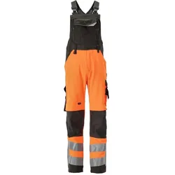 Mascot, Arbeitshose, unisex Warnschutz-Latzhose Newcastle orange, dunkelanthrazit Grösse 68 (XS)