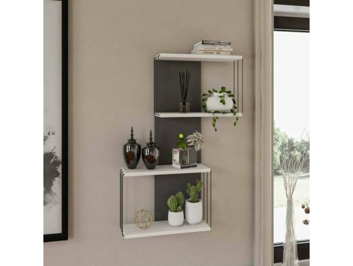 Dmora Regal Mirzam 65x19x96 cm Weiß, 4 Böden