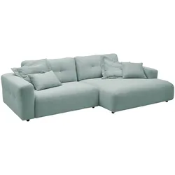 KAWOLA Sofa MIKA Ecksofa Cord hellblau Longchair rechts