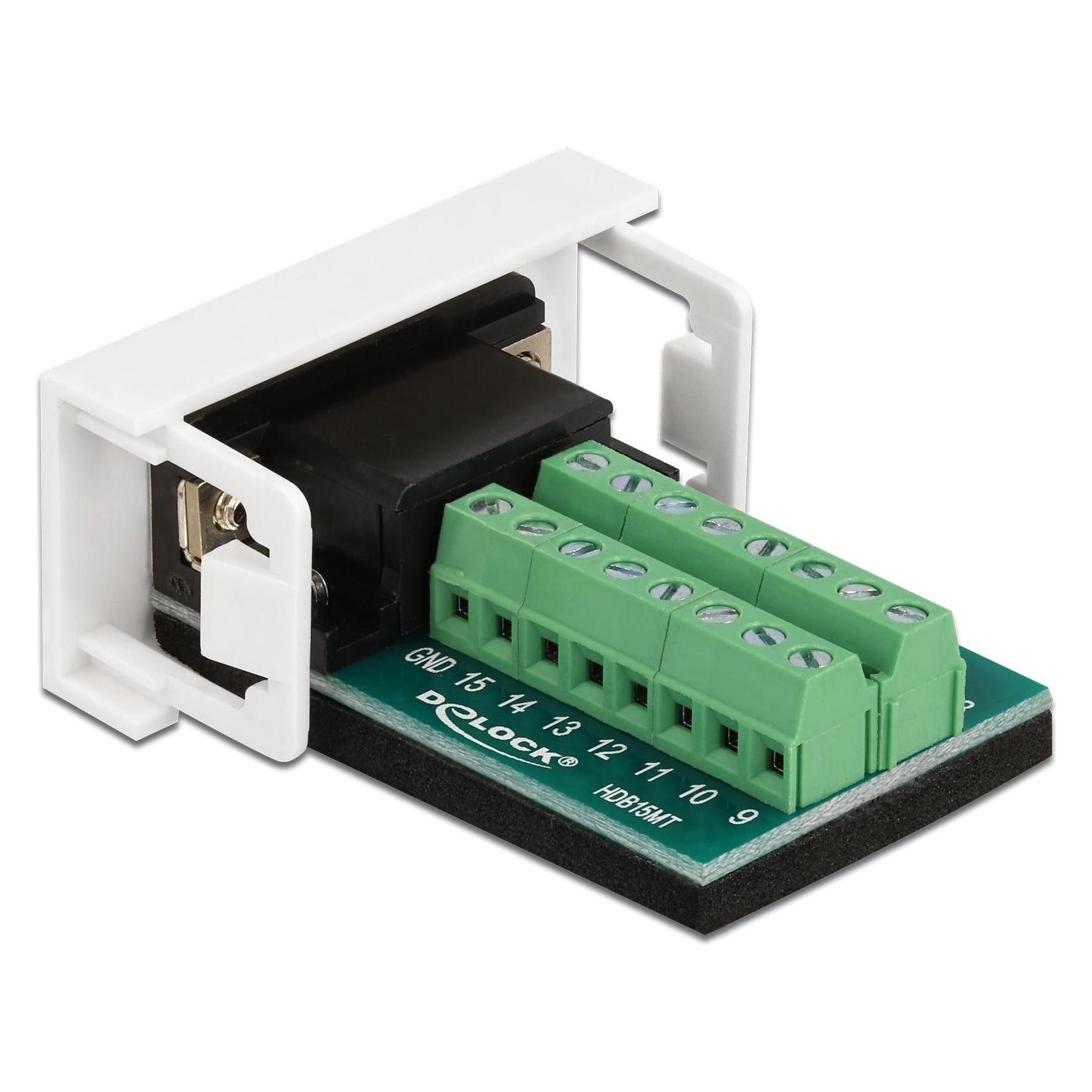 Delock Adapter VGA Stecker/16Pin Terminalblock (VGA) (81347)