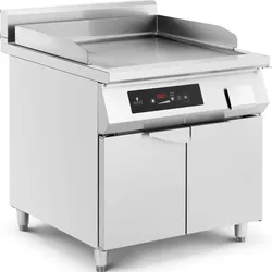 Royal Catering Induktionsgrill Grillplatte 10000 W glatt 180 min Timer 80 - 300 °C Stauraum, Tischgrill, Silber