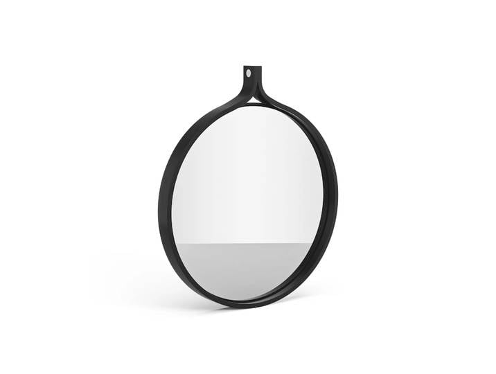 Swedese Miroir rond Comma Ø40 cm Frêne noirci