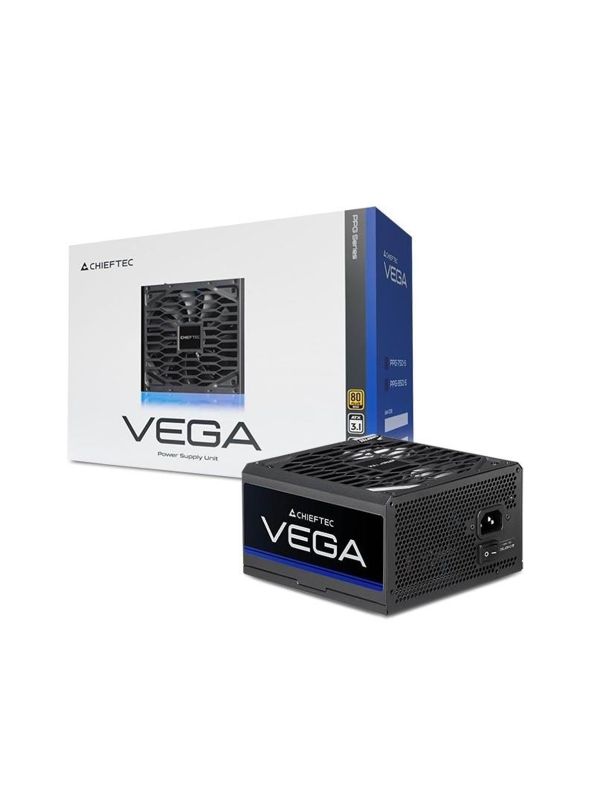 Chieftec VEGA Series PPG-750-S - power supply - 750 Watt Netzteile - 750 Watt - 135 mm - ATX - 80 Plus Gold zertifiziert