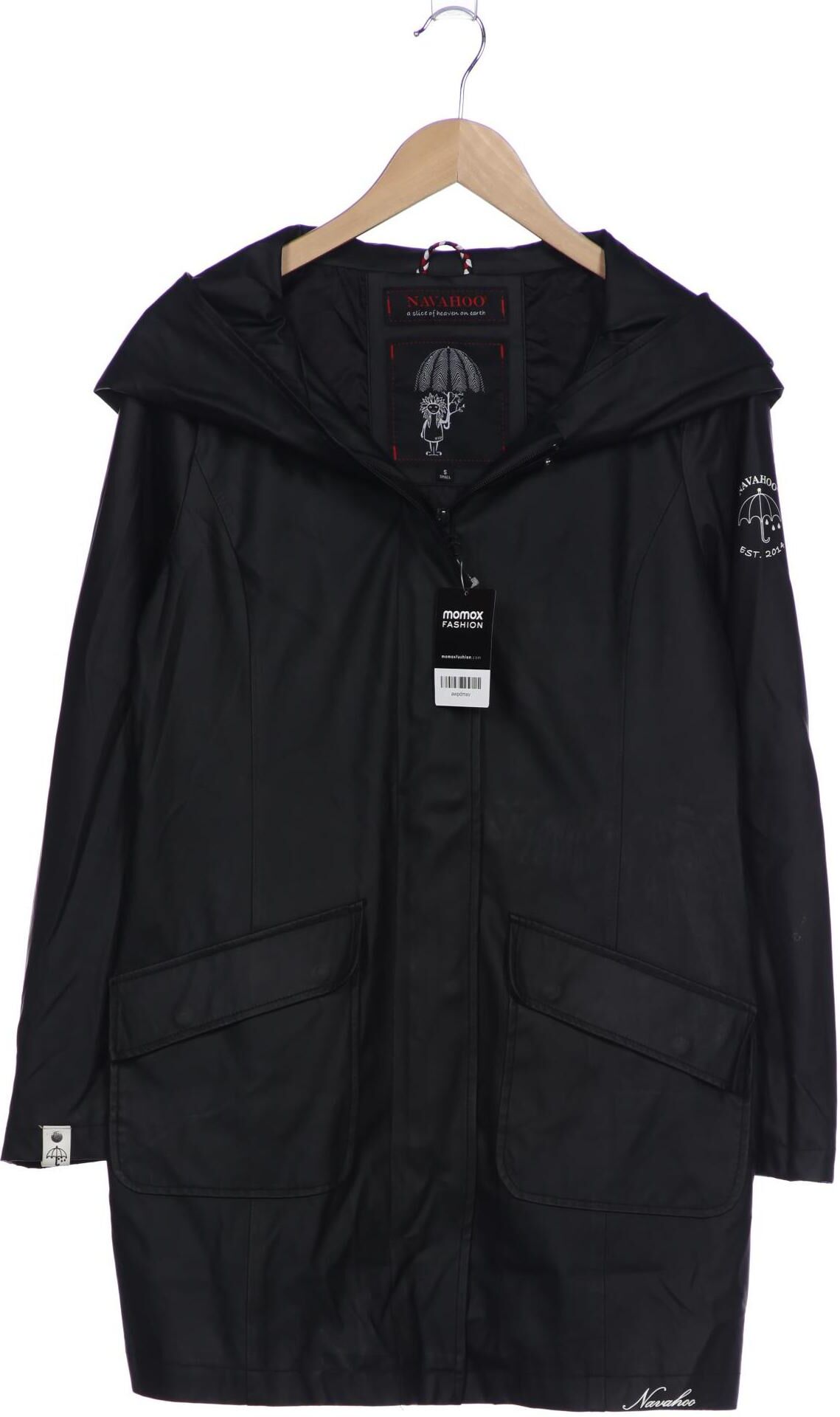 Navahoo Damen Mantel, Schwarz, Gr. S, Synthetik - Second Hand